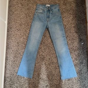 Zara Crop Flare Jeans